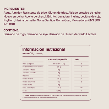 PAN ARABE | Proteico ; Low-Carb ; Sin Azúcar ; Apto Keto (4 unidades)