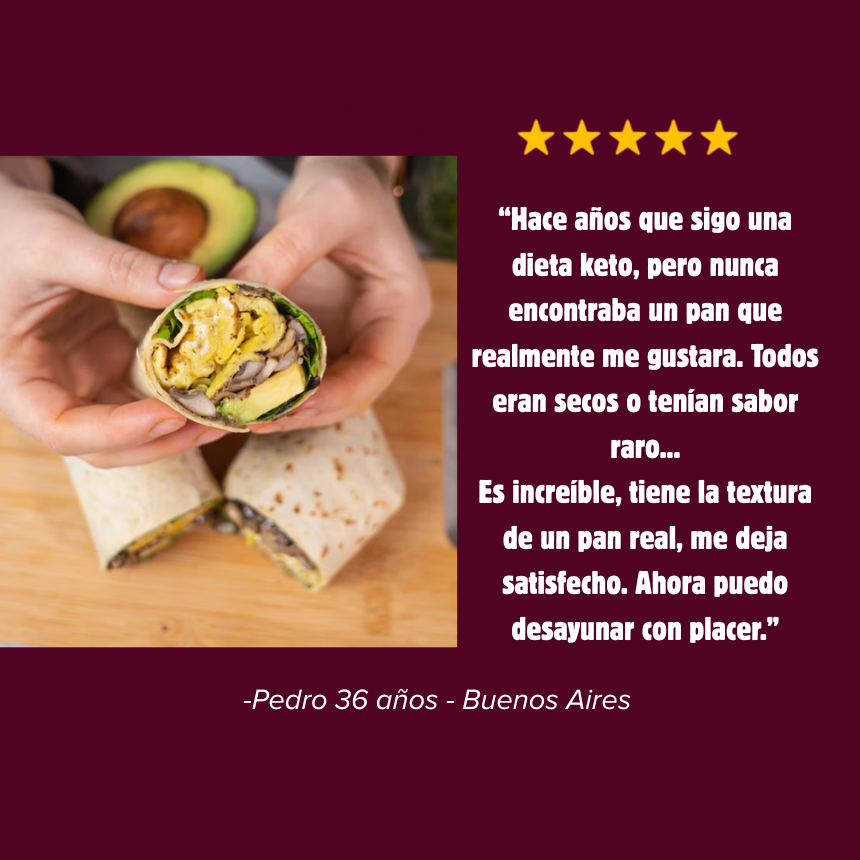 TORTILLA | Proteica ; Low-Carb ; Sin Azúcar ; Apto Keto (10 unidades)