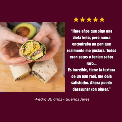 TORTILLA | Proteica ; Low-Carb ; Sin Azúcar ; Apto Keto (10 unidades)