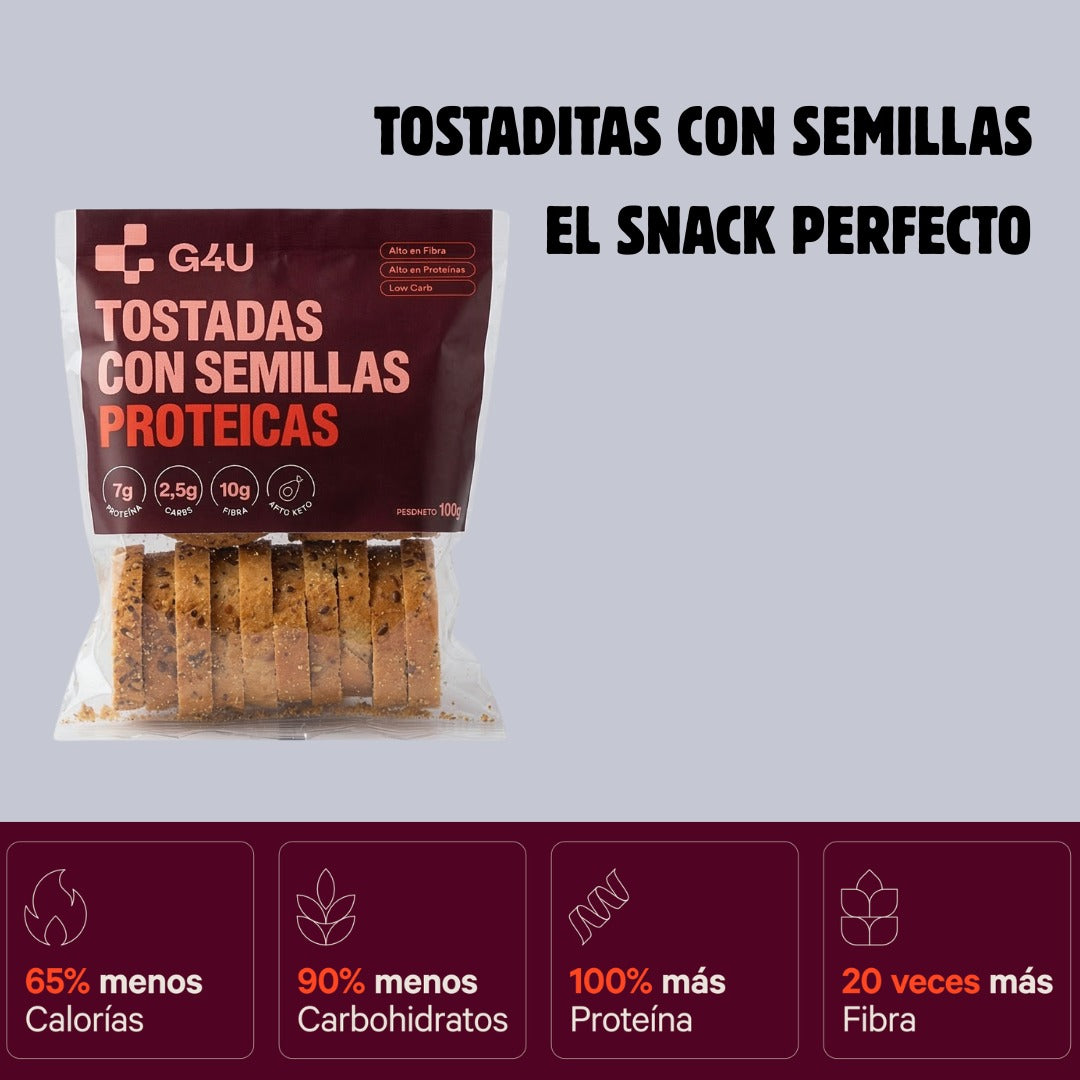 Tostaditas Semillas  | Proteico ; Low-Carb ; sin azúcar ; Apto Keto